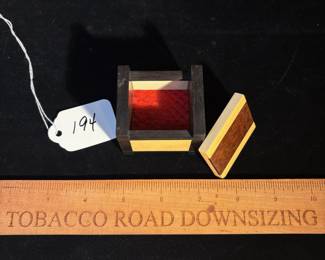A194 - $50. Philip Weber: Wooden Trinket Box. Measures 2.25" x 1.75" x 2" tall. 