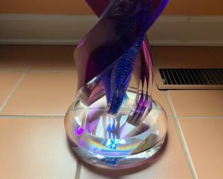 A347 - $450 . Will Grant: Acrylic Abstract Sculpture. Measures 8.5" x 37" tall. 