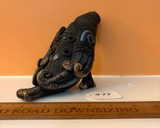 A477 - $85. Black Bird Lady by Alla D. Measures 9" x 6" tall. 