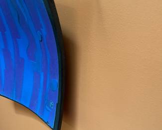 R281 - $100. Patrick Horsley: Pottery Plate. Measures 12.5" x 12.75". 