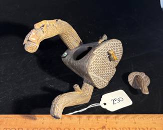 A250 - $145. Bee Hive Pottery Teapot. Signed Jackson ?. 