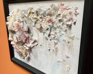 A182 - $60. Nicole Gsell : "Mask IV" Cardboard Mask & Watercolors. Measures 17" x 14". 