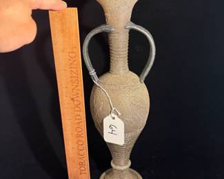 A64 - $150. Alan Goldfarb : Glass Amphora. Measures 4" x 13" tall. 