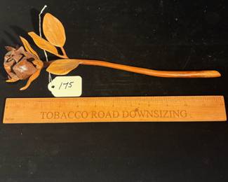 A175 - $40. David Pollack : Wooden Flower Sculpture. Measures 12"