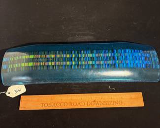 A316 - $75. Barbel Brooks : Fused Glass Tray. Measures 16.5" x 5". 