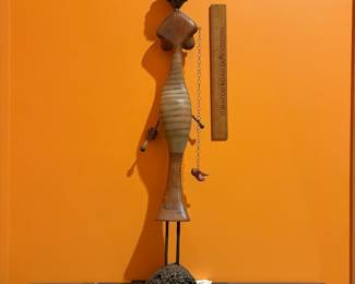 A284 - $325. Kimberly Willcox: "Out On A Limb".  Measures 7" x 6" x 27.5" tall. 