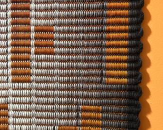 A170 - $145. HANG-UPS: FIBER WALL HANGING: WOOL AND MOHAIR. Measures 26.5" w x 46" tall