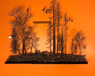 A269 - $550. Robert Hyde : Metal Wall Sculpture. Measures 53" x 8" x 44" tall