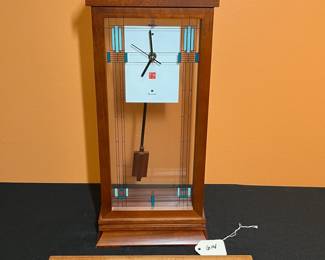 A614 - $75. Frank Lloyd Wright Willits Mantel Clock. Measures 