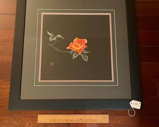 A191 - $125. Silk Embroidery Gallery: Linying Wang: Rose. Measures 23.25" x 23.25". 