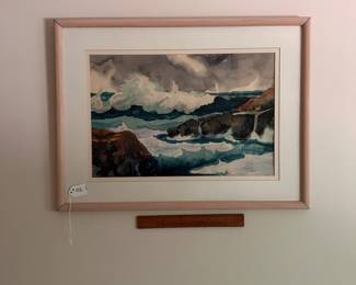 A132 - $250. L. E. Dejoiner: Original Watercolor. LUTHER EVANS DEJOINER. Measures 28.5" x 21.5". 