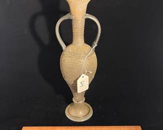 A64 - $150. Alan Goldfarb : Glass Amphora. Measures 4" x 13" tall. 