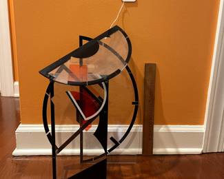 A635 - $225. John Pritchard Acrylic Sculpture. Measures 11" x 8" x 16.5" tall. 