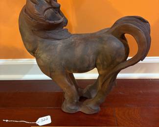 A322 - $500. Nancy Jacobsohn: Horse Sculpture. Measures 14.5" x 7.5" x 16" tall. 