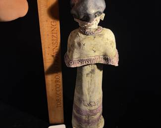 A323 - $200. Judy Robkin " Old Lady Sculpture Rose". Measures 4.5" x 13" tall. 