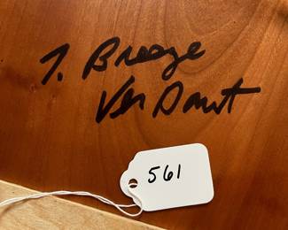 A561 - $400. T. Breeze VerDant inlaid wall sculpture. Measures 23" x 11.5". 