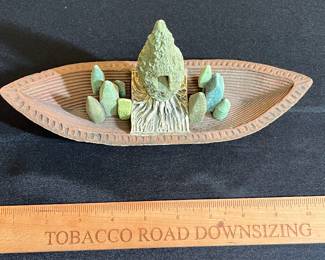 A520 - $150. Byers McCurry "Journey Boat" Sculpture. Measures 9" x 6" tall. 