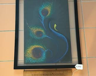 A577 - $45. Adriana Serrano. 2011. Peacock Art. Measures 17" x 21". 