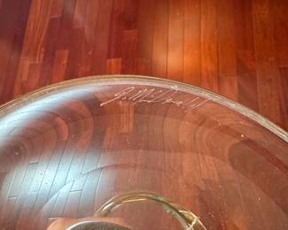 A547 - $775. John McDonald: Abstract Glass Sculpture. Measures 9" x 22" tall. 
