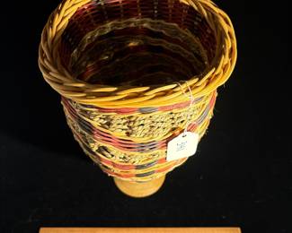 A341 - $225. Jerry Maxey : Woven Basket 2017. Measures 8.5" x 12" tall. 