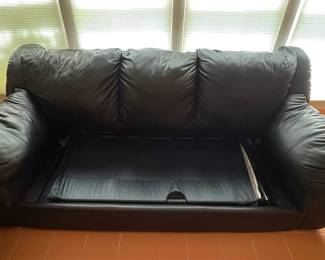 F7 - $250. Leather Sleeper Sofa. In very good condition - no holes, rips noted. Measures 84” x 39” x 34“ tall. Located on the 1st floor but you will need 2 strong people to carry it out!