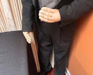 A75 - $600. Eli And Barbara Lalicich: People For Sale: Soft Sculpture Einstein Butler. Measures 24" x 63" tall. 