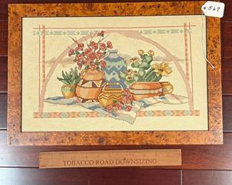 A567 - Sunset Counted Cross Stitch Kit #13550, titled "Southwest Still Life" Measures 18" x 12". 