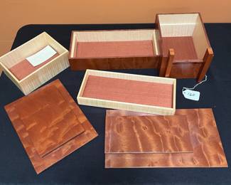 A162 - $250. Jay Rogers: Unique Boxes: Frank Lloyd Wright Building. "Prarie House Box". Measures 18.5" x 9.25" x 6.25" tall. 