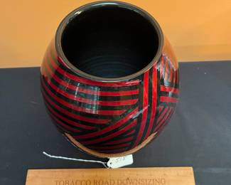 A515 - $30. Ralph Rankin Pottery Vase. Measures 7" x 10.5" tall. 