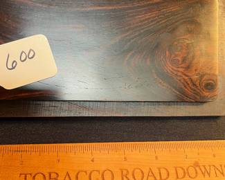 A600 - $65. Jeffrey Seaton Carved Wooden Box. Measures 10" x 4.5" x 1.75" tall. 