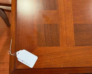 F11 - $350. Dining Room Table with 8 Chairs. Very good condition. Measures 60" x 42" x 31.5". Has 1 - 18" leaf. 