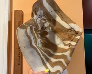 A115 - $125. Michael Barnes : Brown & White Womans Face. Measures 10" x 14". 