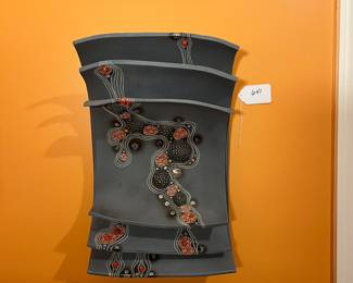 A641 - $275. Sasha Ceramics - Sasha Bakaric. Inspired by microscopic organisms and cells. Measures 11.5" x 7" x 18" tall.