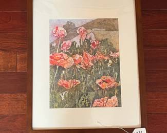 A480 - $40. Kitty Mecham Flowers. Measures 17.5" x 21.5". 