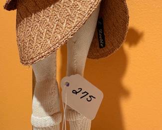R275 - $100. Lesley Keeble : Autumn Harvest Cloth Figurative Sculpture. Measures 7" x 20.5" tall. 