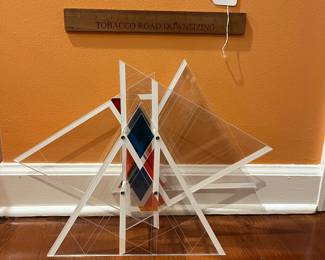 A630 - $225. John Pritchard Acrylic Sculpture. Measures 18" x 5" x 12" tall. 