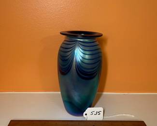A535 - $175. 1991 Signed Vase. Robert Eickholt. 4" x 8" tall. 