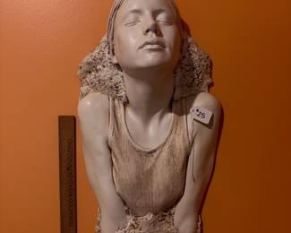 A25 -$450. Marc Sijon: Milwaukee, WI. Plaster Cast of Women. Measures 13" x 7" x 24". 