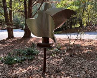 A656 - $550. Mike Roig Sculpture. Please be prepared to move. Measures approx. 48"w x 70" tall