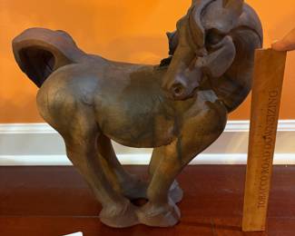 A322 - $500. Nancy Jacobsohn: Horse Sculpture. Measures 14.5" x 7.5" x 16" tall. 