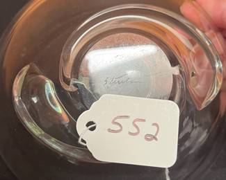 A552 - $35. Steuben Art Glass Bowl. Measures 7" x 3.5" tall. 
