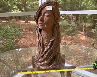 A70 - $550. Melissa Tock York Sculpture. Hillsborough, NC artist. Measures 21" tall x 11".