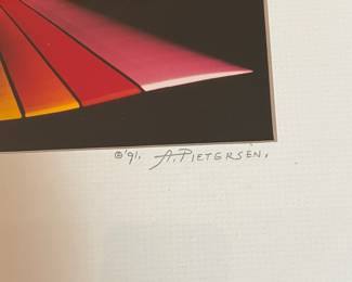 A181 - $50. A. Pietersen. 1991. Rhapsodic 24/50 signed print. Measures 15" x 12". 