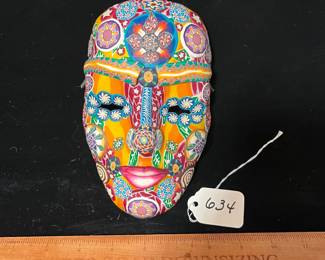 A634 - $40. Polymer Clay Mask. Unsigned.