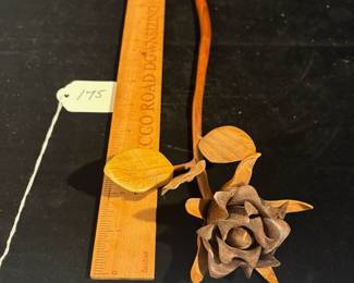A175 - $40. David Pollack : Wooden Flower Sculpture. Measures 12"