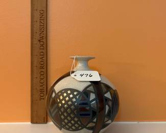 A476 - $30. Pottery Vase Signed "TP". 