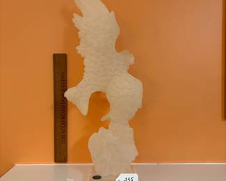 A235 - $85. Monique Sculptures. Soaring Eagle Acrylic Sculpture