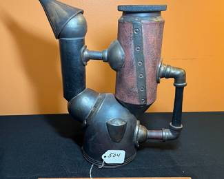 A504 - $275. Andrew Massey. Industrial Vessel Teapot. Measures 13.5" x 14" tall. 