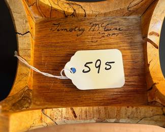 A595 - $225. Timothy McCune Wooden Box. Measures 2.5"w  x 4.25"d x 14" tall