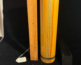 A89 - $125. Mark Reynold's: 12" Kaleidoscope with Inlaid Wood. Measures 11.5" x 4.74" tall. 